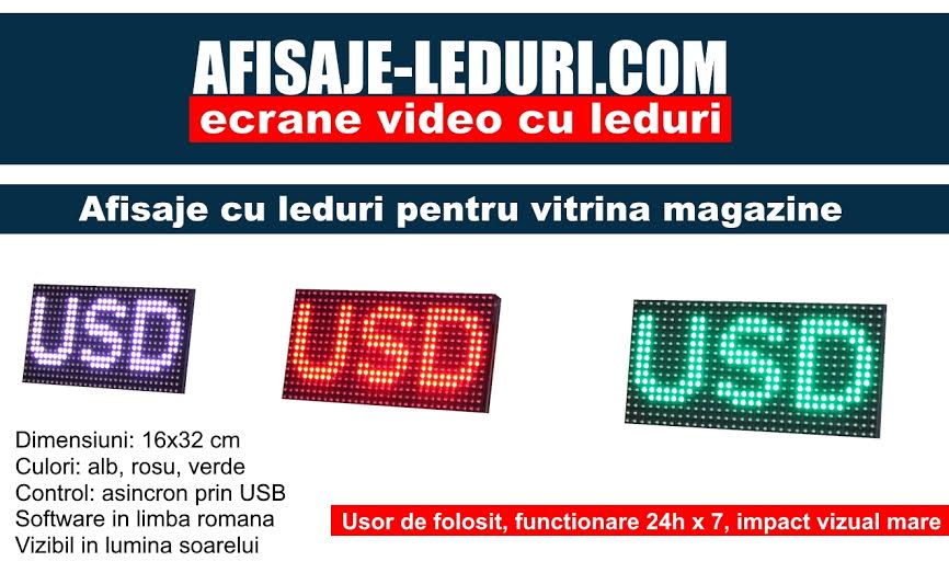 Reclame electronice cu led pentru magazine