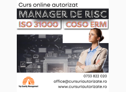 Curs online autorizat Manager de risc – ISO 31000 și COSO ERM