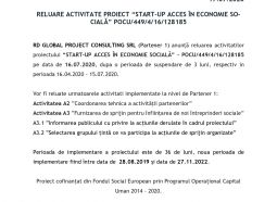 PROIECT “START-UP ACCES ÎN ECONOMIE SOCIALĂ”