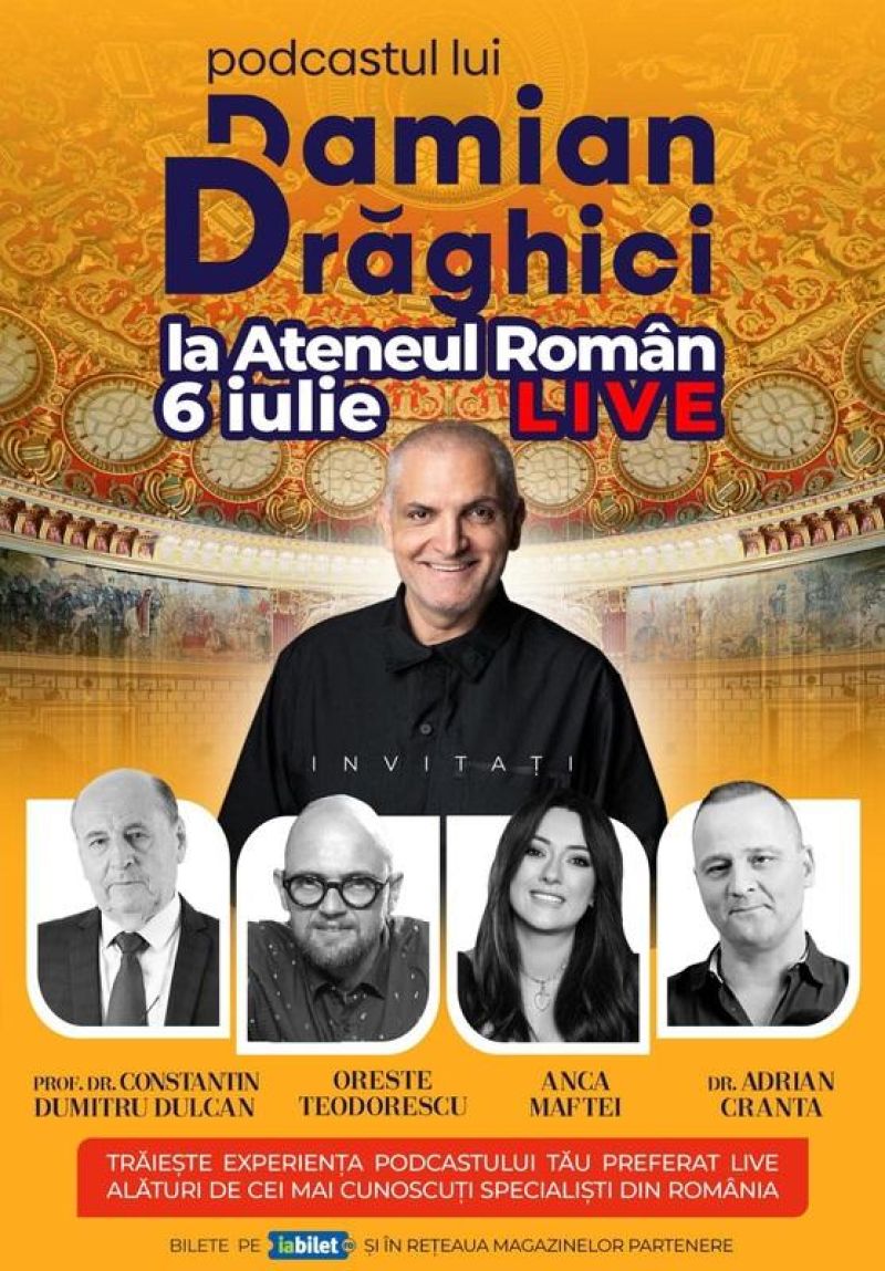 Podcastul lui Damian Drăghici - LIVE pe 6 iulie la Ateneul Român