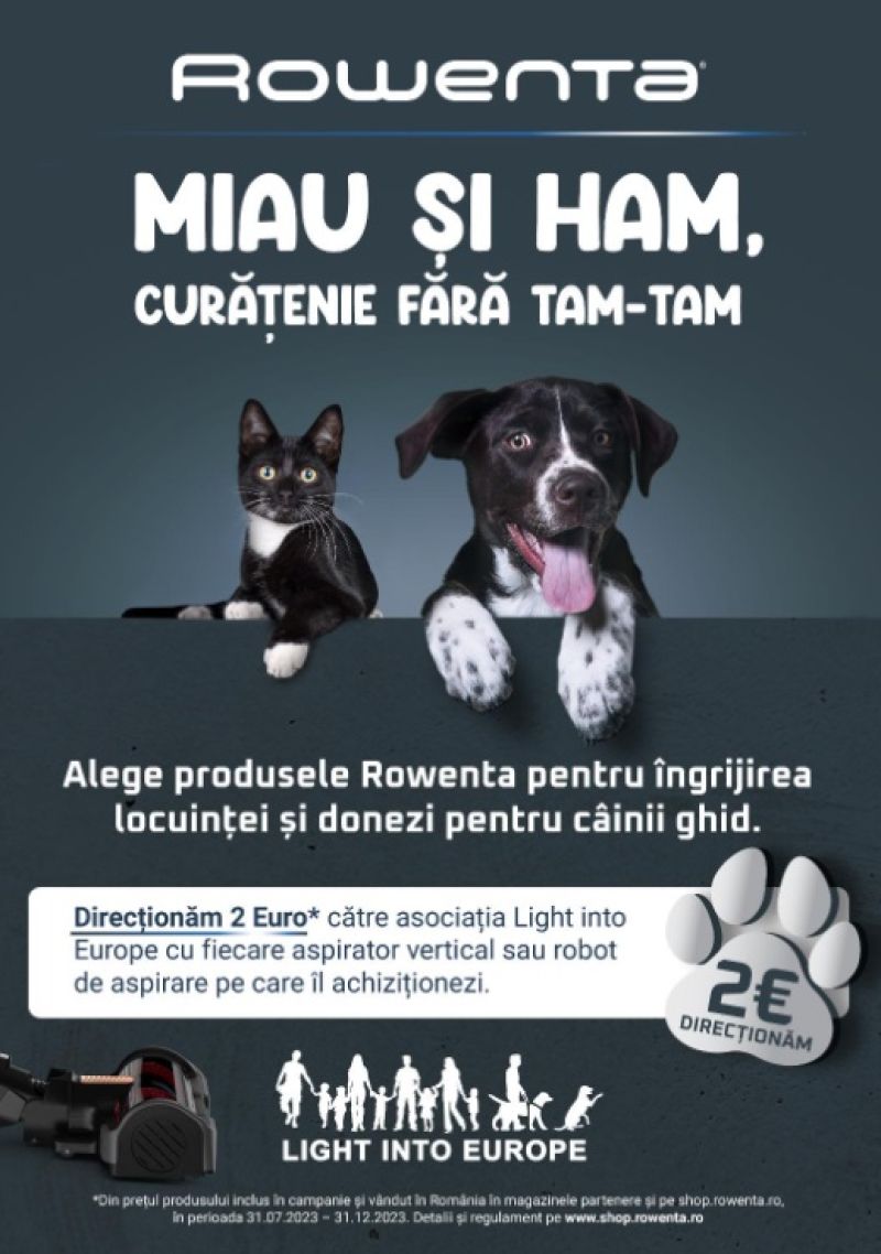 "Miau și ham, curățenie fără tam-tam", un gest de solidaritate pentru persoanele nevăzătoare”