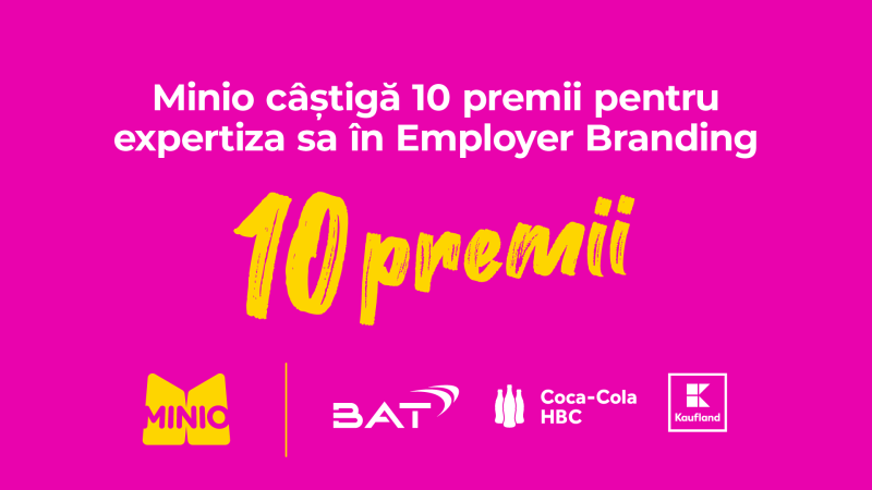 Minio își confirmă statutul de cea mai premiată agenție cu expertiză în employer branding