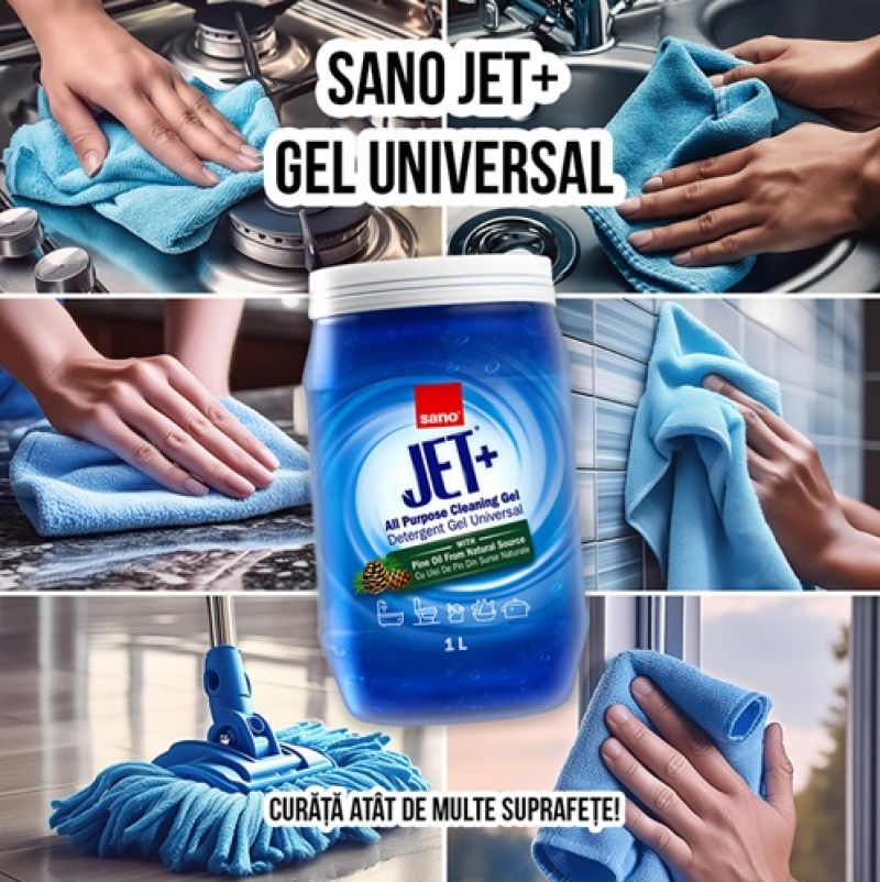 Sano lansează JET+ Detergent Gel Universal 1L!